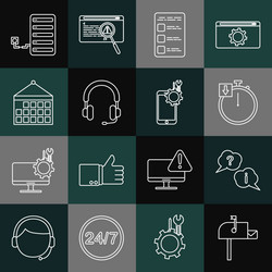 set line open mail box question and exclamation vector image