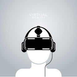 virtual reality headset icon flat design vector