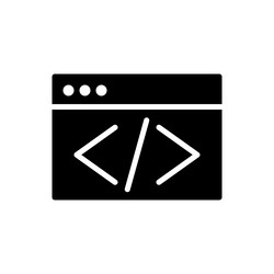 Code icon coding vector