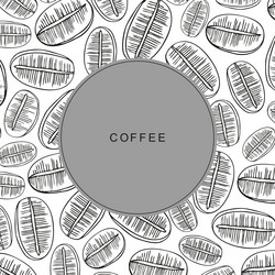 coffee seeds border background for text vector