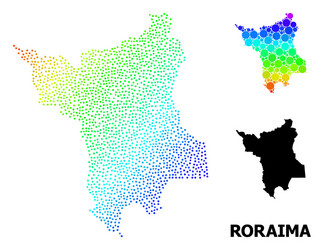 spectrum gradient dot map roraima state vector image