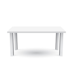 3d table for object presentation empty white top vector