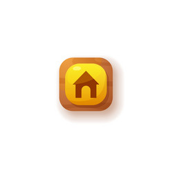 home menu ui button icon push vector image