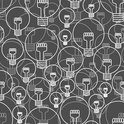 light bulb pattern seamless background retro vector image
