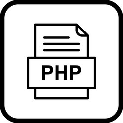 php file document icon vector