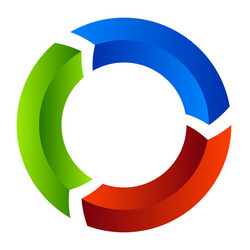 segmented circle arrow circular icon vector image