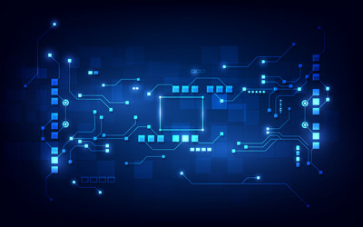 Abstract circuit networking blockchain concept vector