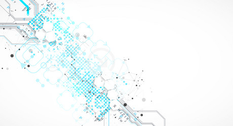 Abstract Tech Circuit Background vector image