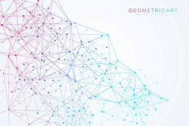 geometric abstract background with connected line vector image