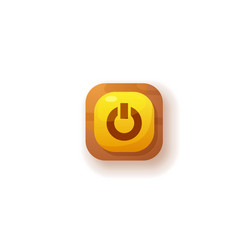 power 3d icon or button for game and mobile app vector image