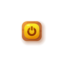 Power 3d icon or button for game and mobile app vector