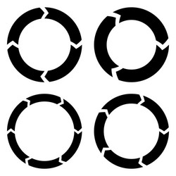 segmented circle arrow circular icon vector image