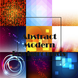 set of abstract technology web banner vector