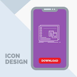window mac operational os program line icon vector image
