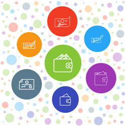 7 buying icons vector