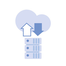 creatively designed icon of cloud server in modern vector image