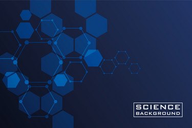 dark blue science background with lines structures vector image