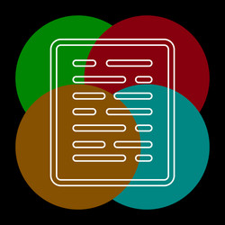 document list - paper icon web page symbol vector image