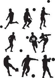 Footballer Silhouette Vector Image