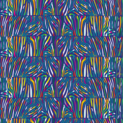seamless pattern with multicolored zebra skin vector image