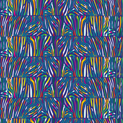 Seamless pattern with multicolored zebra skin vector