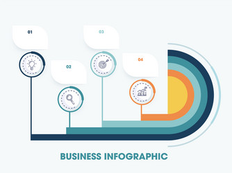 business infographic template layout with 4 steps vector