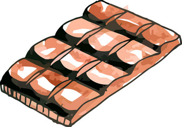 Realistic chocolate bar candy pieces Royalty Free Vector