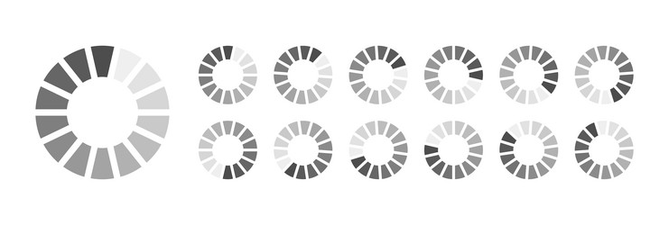 circular loading buffering icons vector image