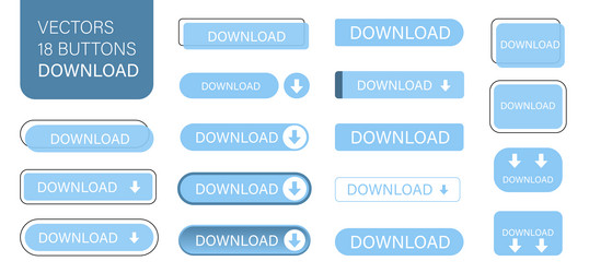 click here is a set of simple modern buttons vector image