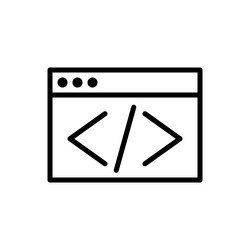 Code icon coding vector