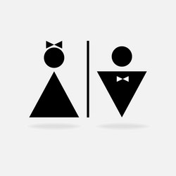 Male and female icon denoting toilet restroom vector