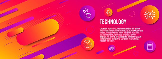 checkbox download and bitcoin system icons set vector image