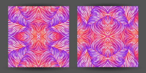 set abstract pattern seamless line art tracery vector image
