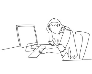 Work fatigue after overload job concept single vector