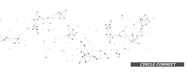 abstract connection dots and lines vector image