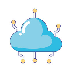 cloud computing data technology vector image