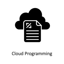 cloud programming solid icons simple st vector image