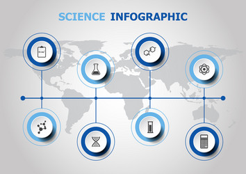 infographic design with science icons vector