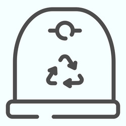 recycle container line icon garbage vector image