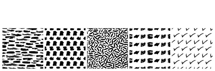 set of seamless patterns with scribble smears vector image
