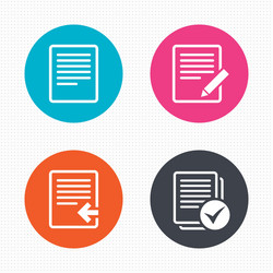 document icons upload file and checkbox vector image