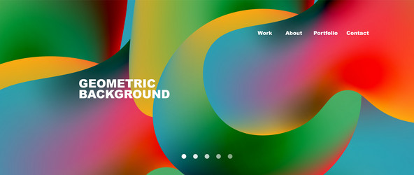 Flowing gradient colors and round elements vector