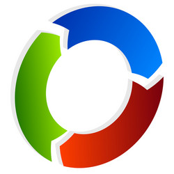 segmented circle arrow circular icon vector image