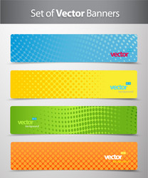 Abstract Colorful Web Headers vector image