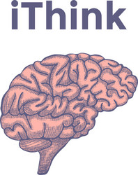 Engraving brain hand drawn vector