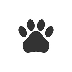 paw print simple monochrome pets footprint Vector Image