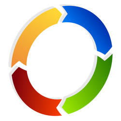 segmented circle arrow circular icon vector image