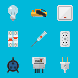 set of 9 editable instruments flat icons includes vector image