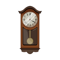 retro clock vintage cartoon vector