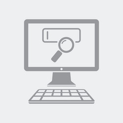 browser page on computer desktop vector image